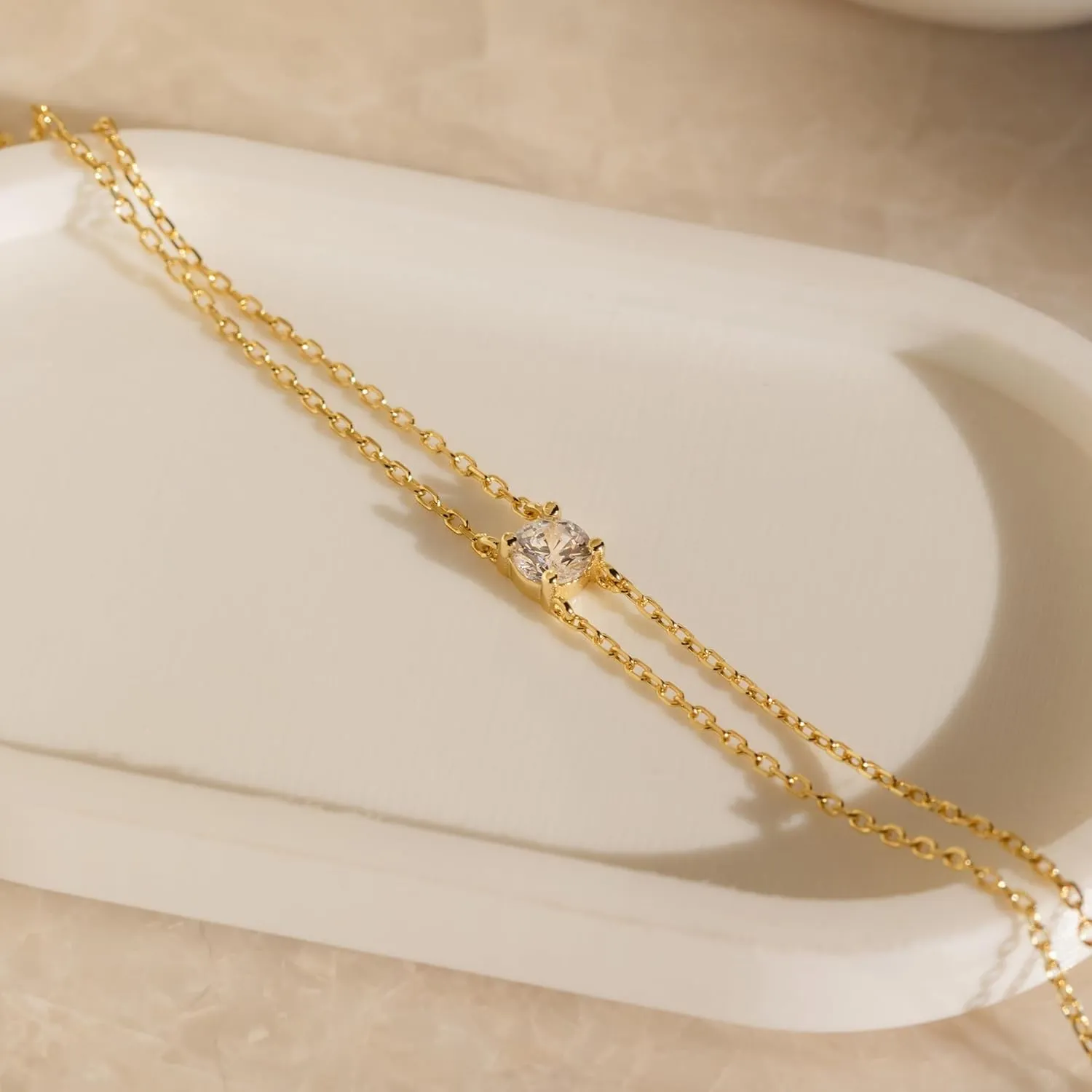 SLOONG Gold Bracelets for Women Trendy, 14K Real Gold Plated Dainty Stackable Pearl Snake Chain CZ Heart Pendant Bracelets, Layered Waterproof Jewelry Gift for Women Adjustable 6" 2"