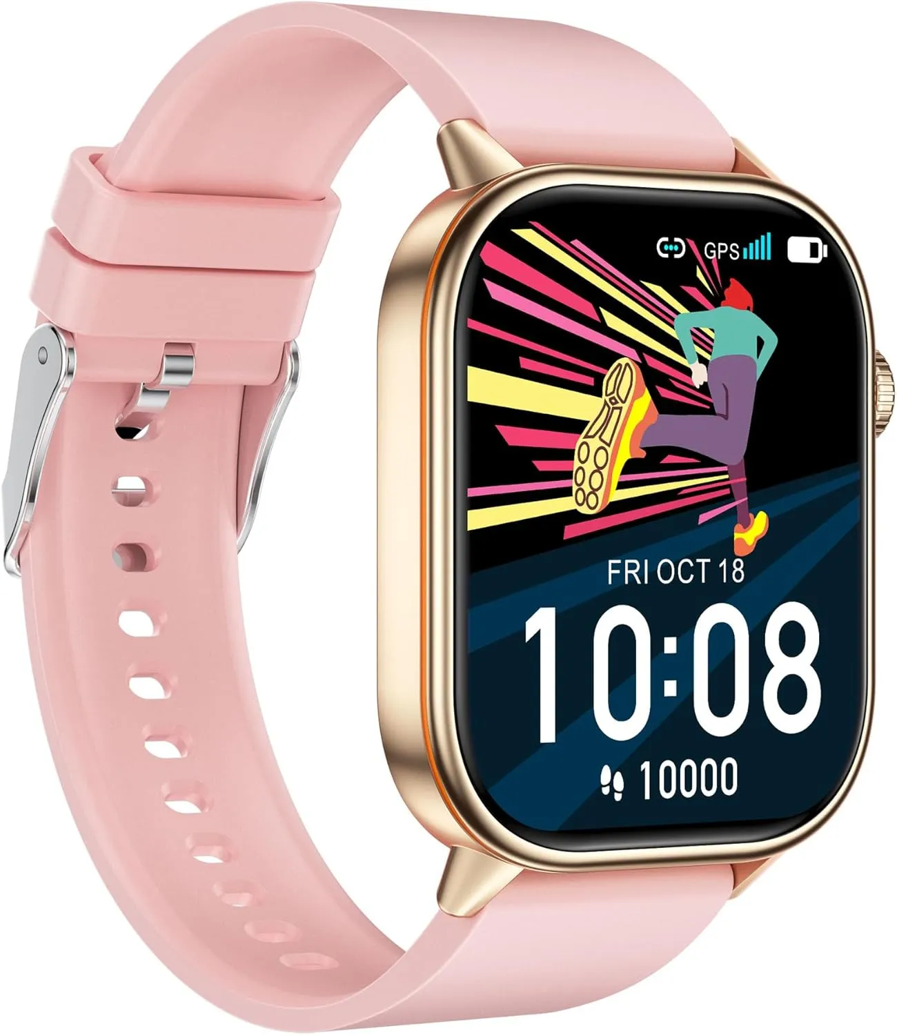 Smart Watch for Men with GPS Smart Watches Heart Rate Monitor Sleep Tracking Bluetooth Calling Message Notifications Fitness Tracker Step Counter Multiple Sports Modes Flashlight Waterproof Watch