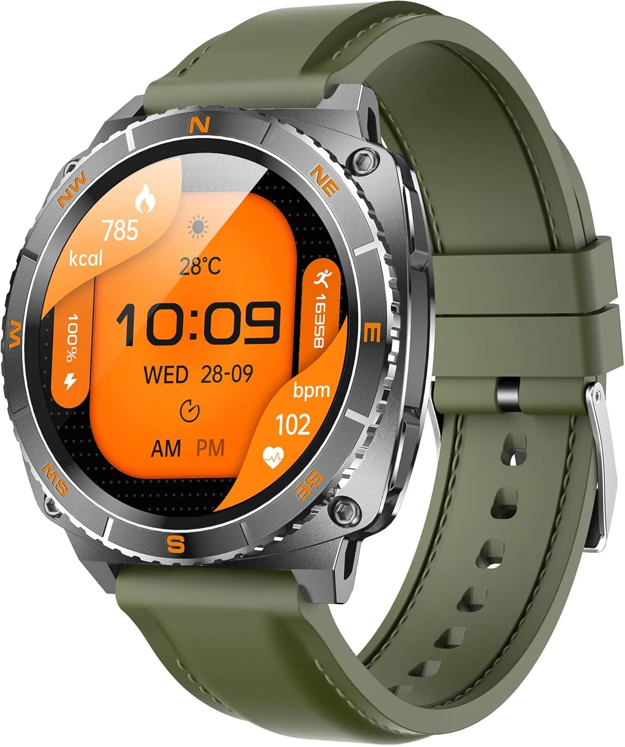 Smart Watches for Men with Rotating Bezel, Bluetooth Call Military Smartwatch Waterproof Tactical Fitness Tracker iOS Android Compatible