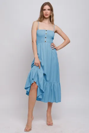 Smocked Tencel Dress