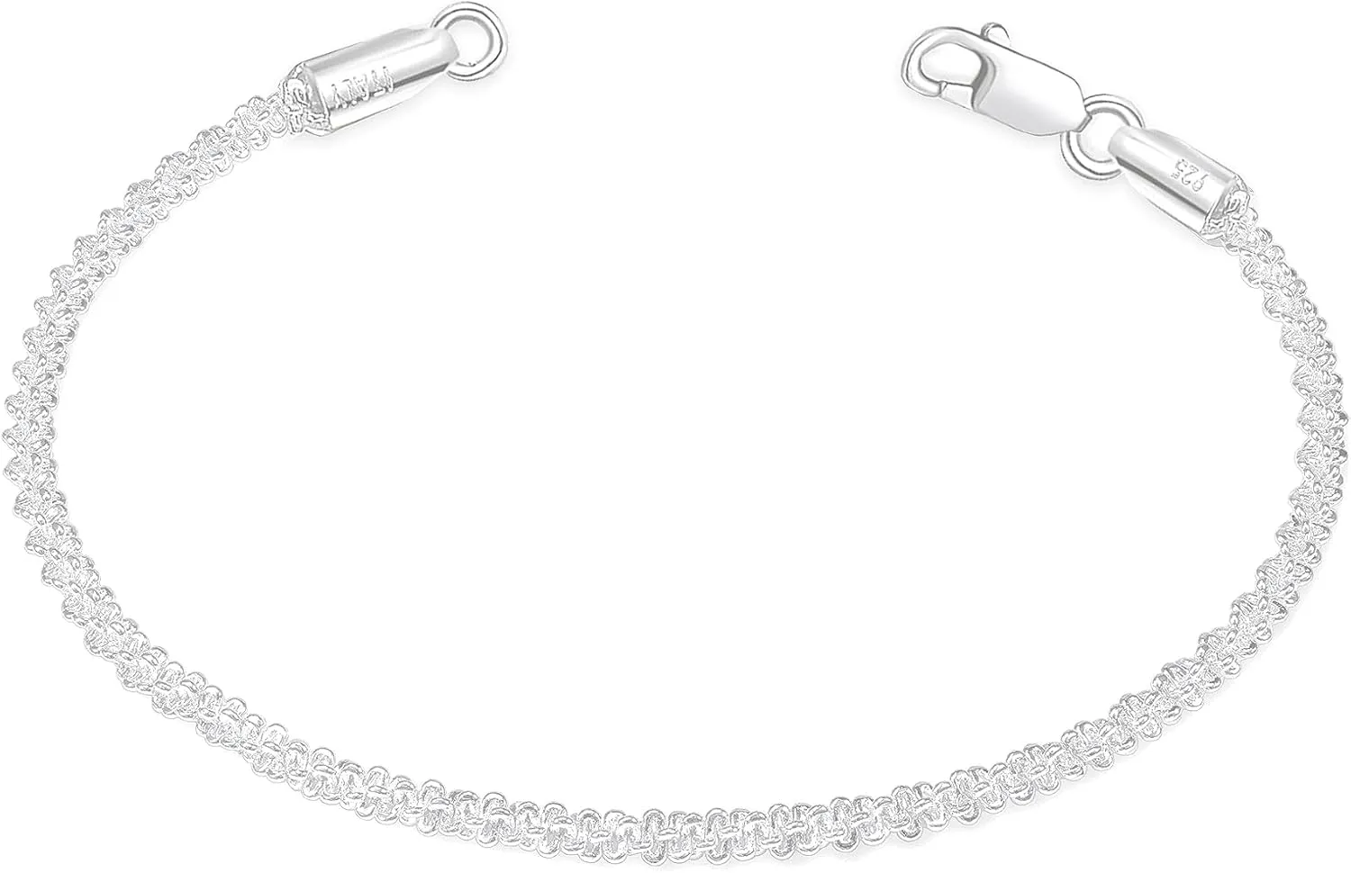 Sparkling/Rope/Box Bracelet for Women Men 2mm 2.5mm 3mm 5mm Diamond-Cut Silver/Gold Sparkling/Box/Rope Chain Bracelet for Gril 6.5/7/7.5/8/8.5/9 Inch