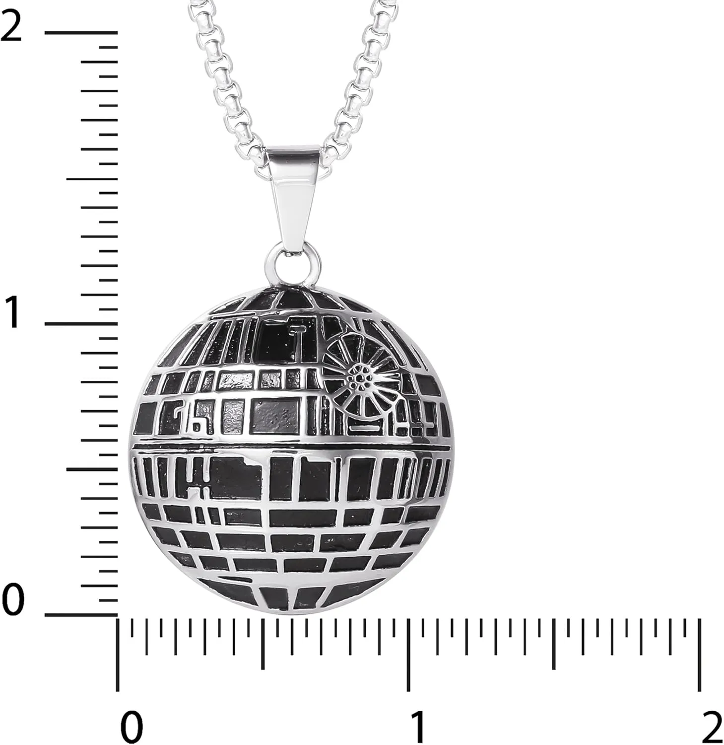 Star Wars Stainless Steel Necklaces for Men, Character Pendant Designs, 22" Box Chain