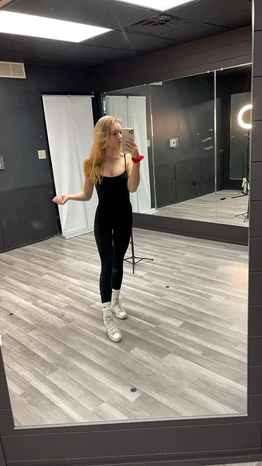 Sunzel Workout Jumpsuits for Women Adjustable Spaghetti Strap Leggings Bodysuit Square Neck Sleeveless One Piece Yoga Unitard