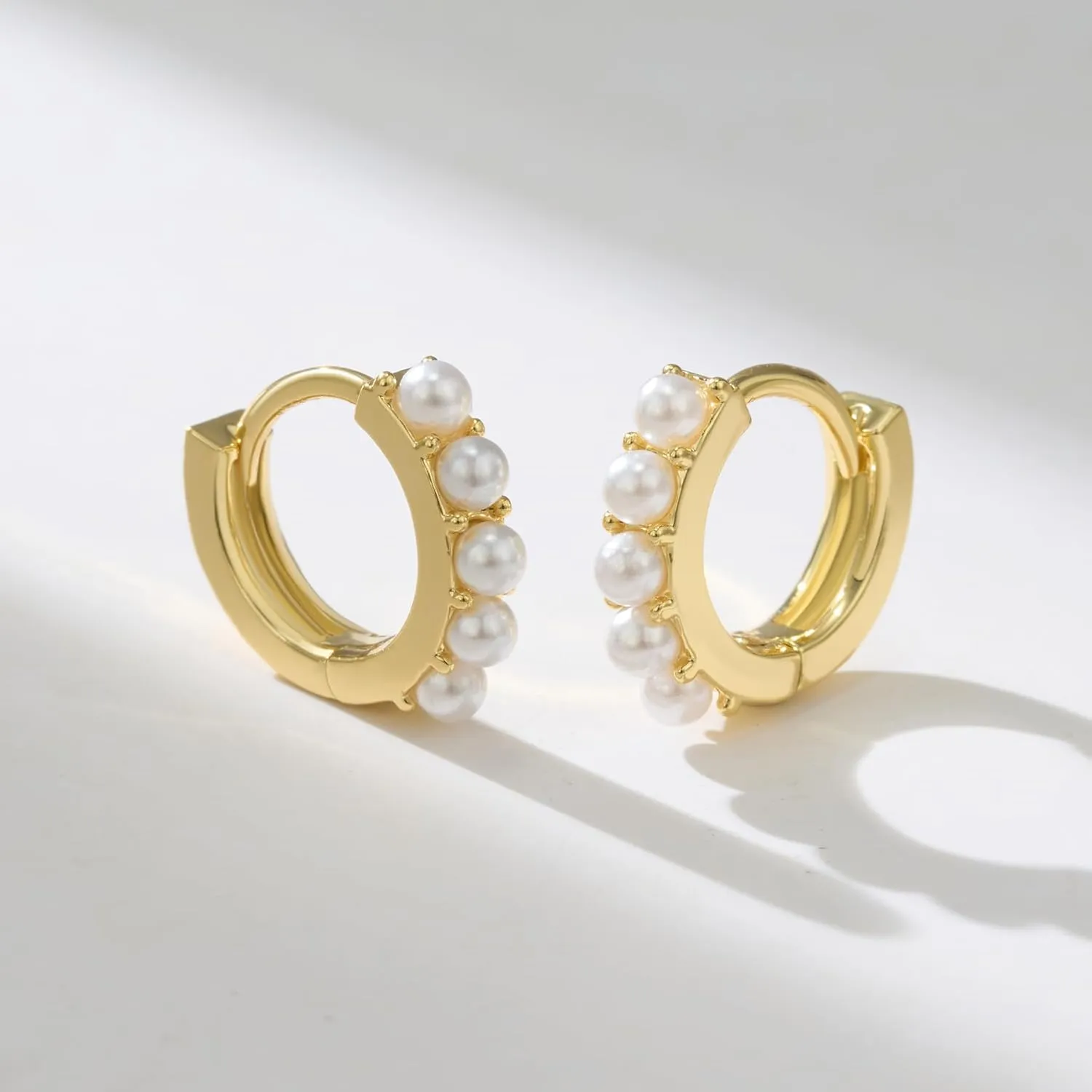 SWEETV 925 Sterling Silver Huggie Hoop Earrings for Women Girls-Tiny Small Cartilage Hoop Earring