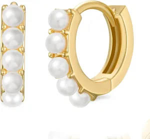 SWEETV 925 Sterling Silver Huggie Hoop Earrings for Women Girls-Tiny Small Cartilage Hoop Earring