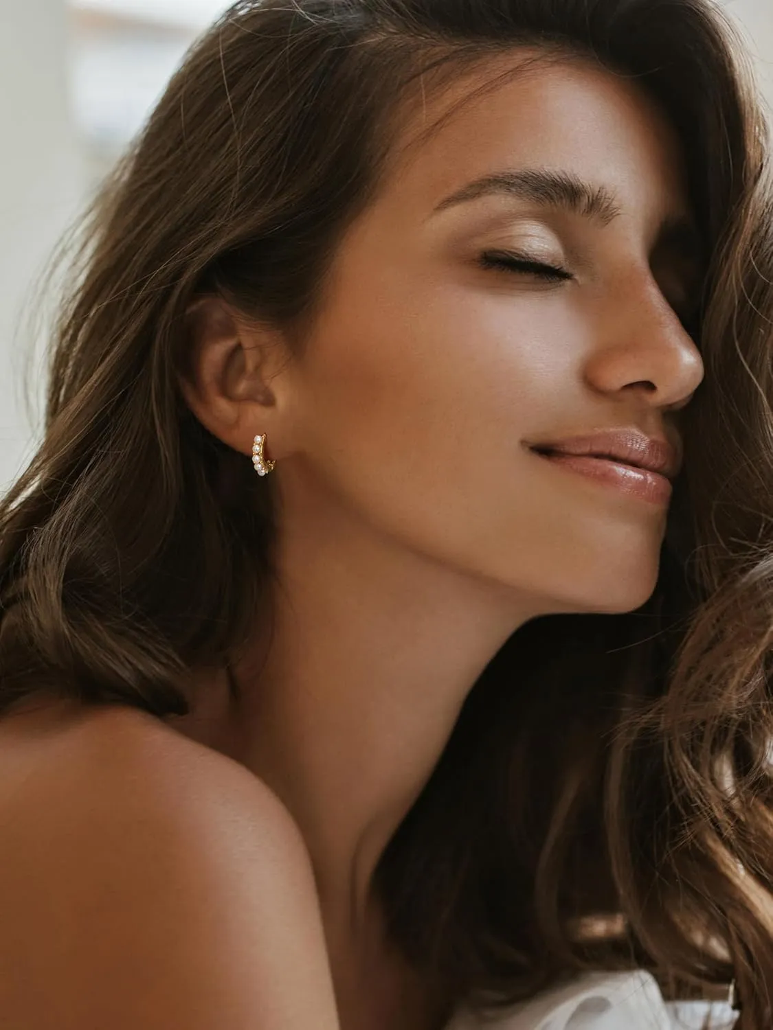 SWEETV 925 Sterling Silver Huggie Hoop Earrings for Women Girls-Tiny Small Cartilage Hoop Earring