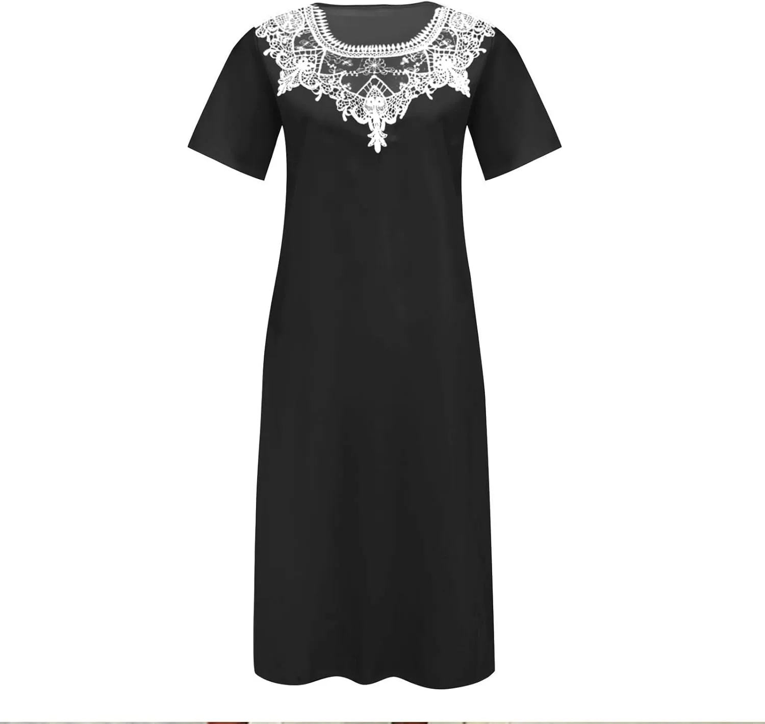 TARIENDY Summer Maxi Dresses for Women 2025 Casual Beach Vacation Dress Loose Comfy Short Sleeve Sundress with Pockets