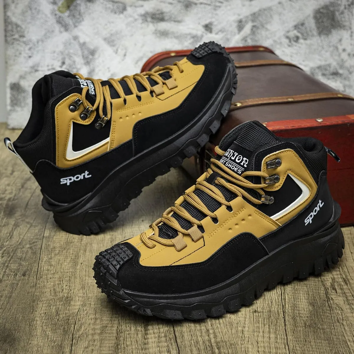 The First Young Shoes Men, Thefirstyoung Steeltoe Boots Safety Work Orthopedic Hiking Boots