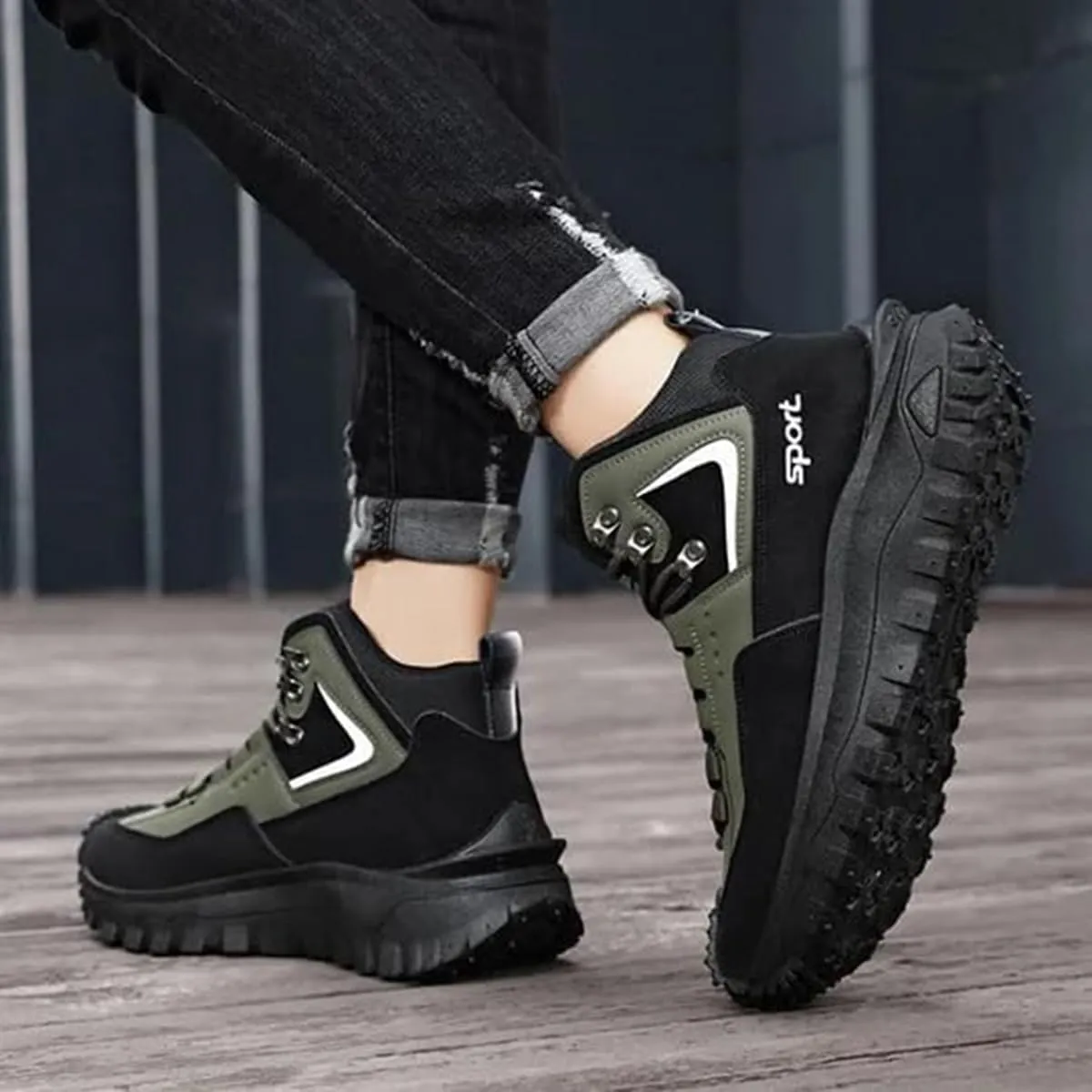 The First Young Shoes Men, Thefirstyoung Steeltoe Boots Safety Work Orthopedic Hiking Boots