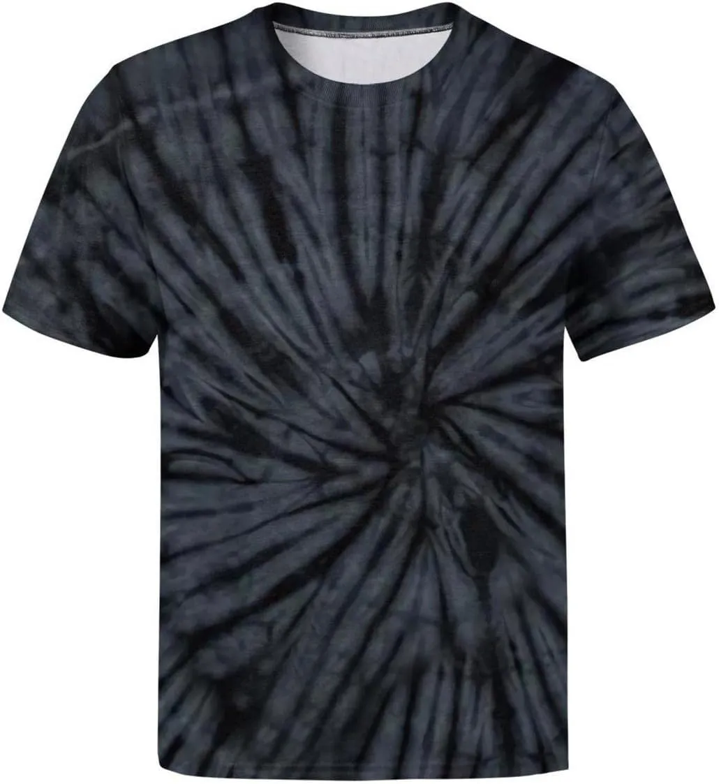 Tie Dye Shirts for Men Women, Short Sleeve Mens Tie Dye Shirts, Mens Women Rainbow Tie Dye T Shirts,Size:S-5XL