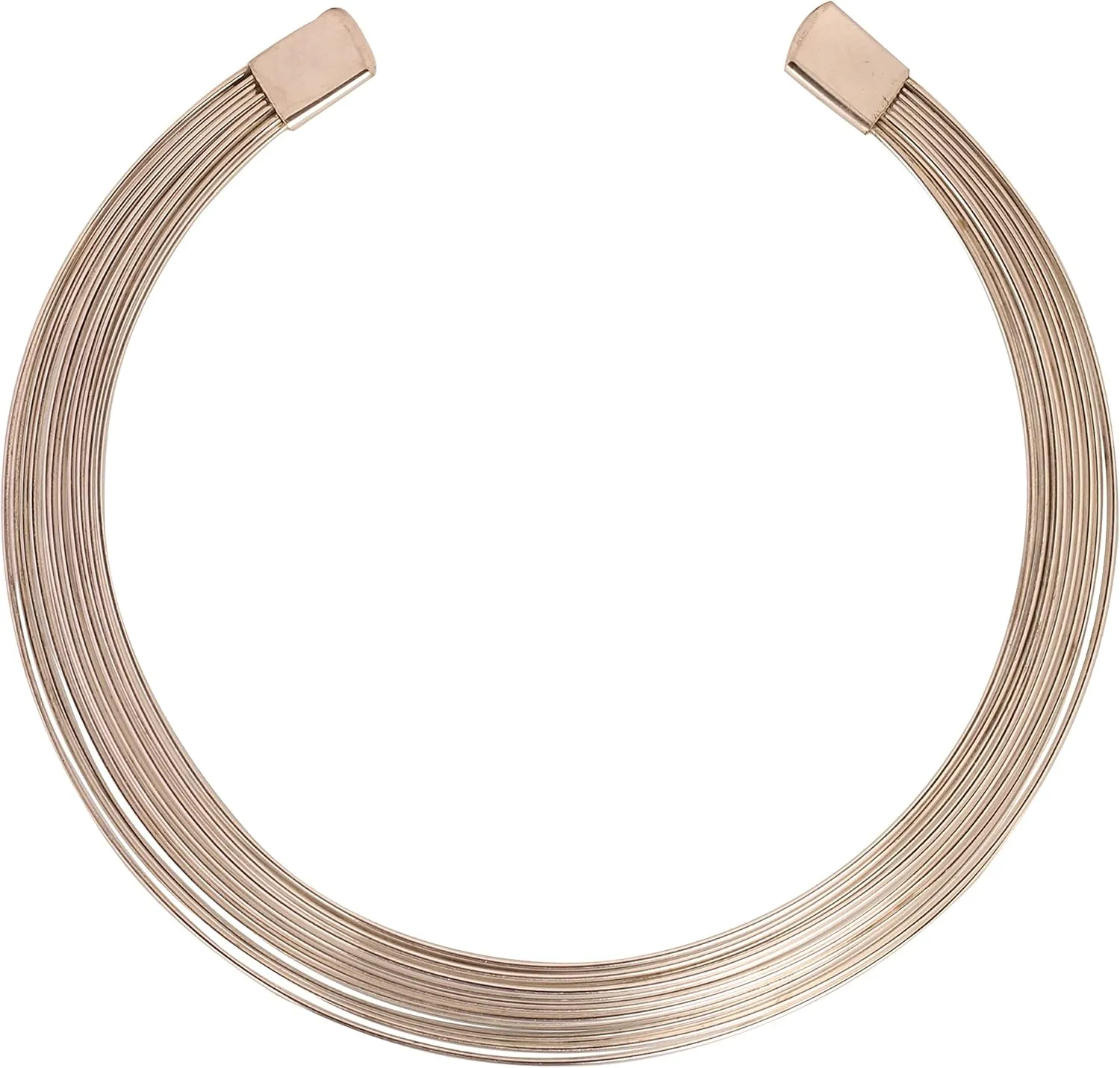 Touchstone Indian Bollywood Handcrafted Designer Jewelry Stylish Torque Necklace in White Or Gold Or Oxidized Silver Tone for Women.