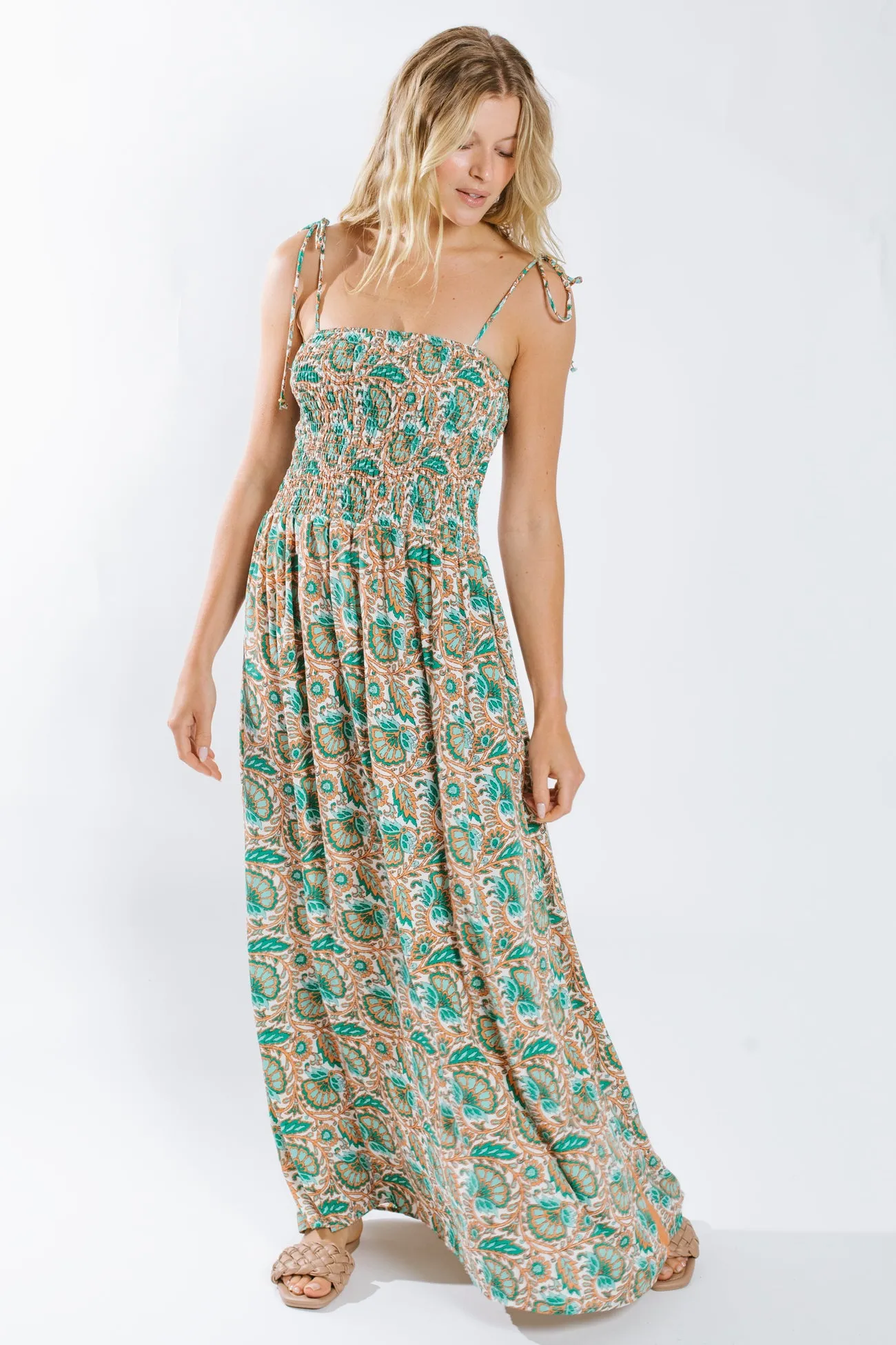 Ujala Smocked Maxi Dress