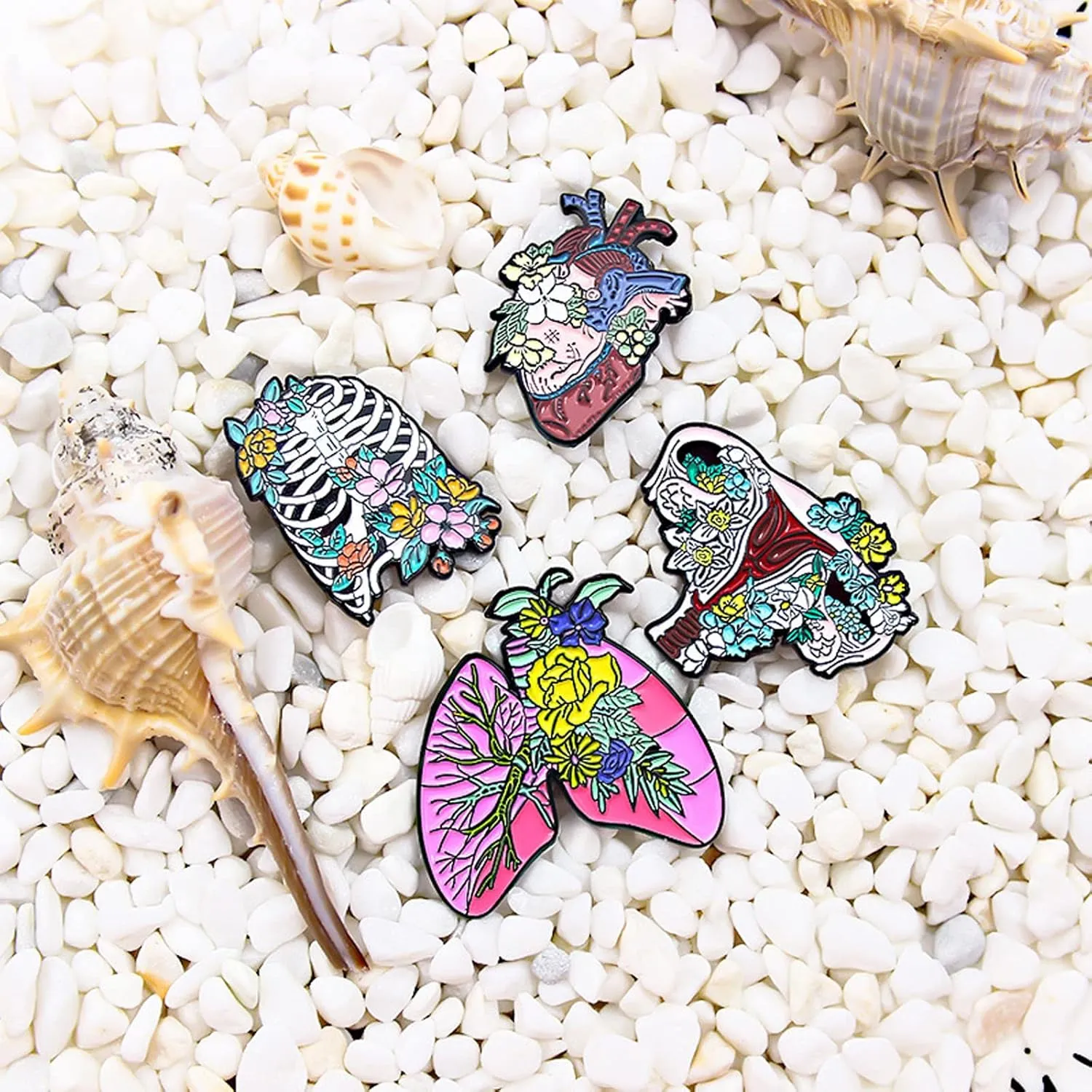 Uterus Brooch Pins Medical Ovaries Brooch Badge Lapel Pin Nurse Enamel Pins Uterine Medicine Brooches Gifts for Medical Doctor Nurse Women Graduation Student