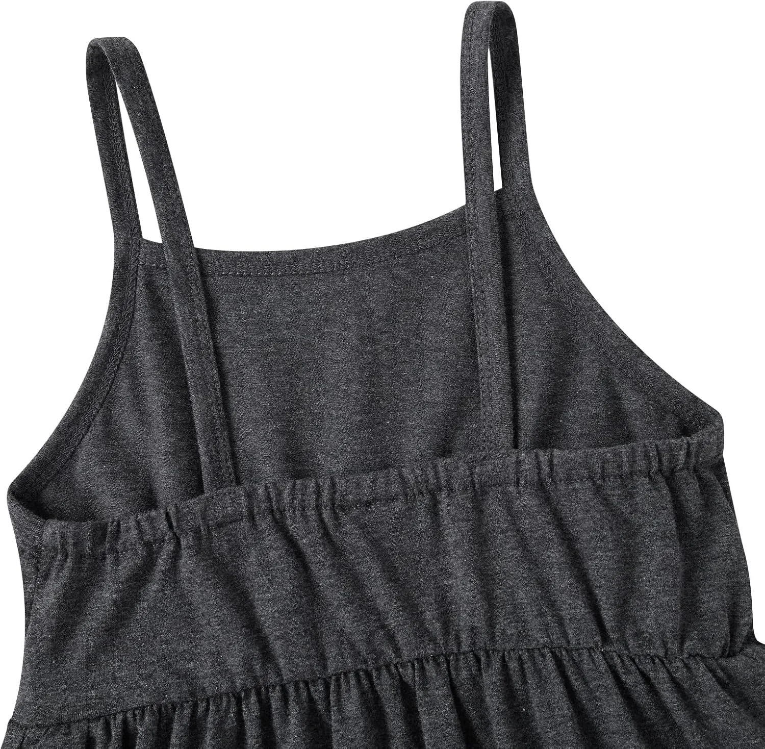 Vieille Toddler Girls Sleeveless Jumpsuits Spaghetti Strap Romper Clothes Long Pants with Pockets 2-8 Years