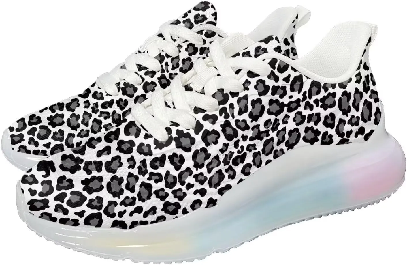 Womens Air Cushion Sneakers Lightweight Comfort Walking Shoes Casual Breathable House Shoes for Athletic Size 6-11 White Sole