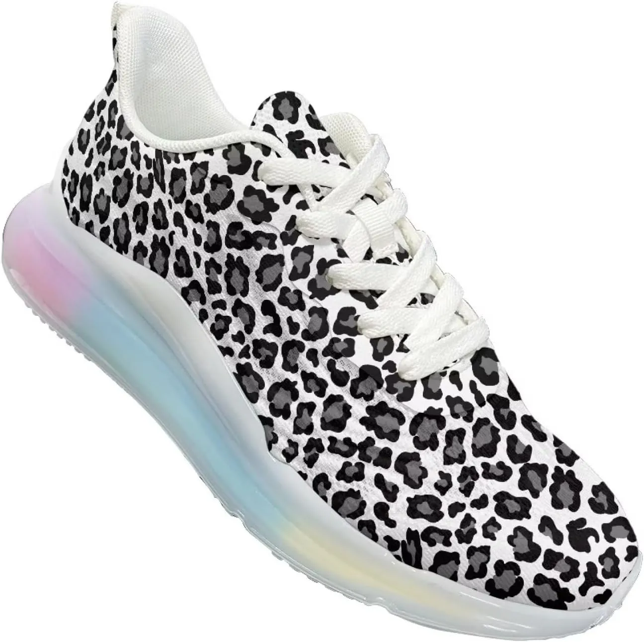 Womens Air Cushion Sneakers Lightweight Comfort Walking Shoes Casual Breathable House Shoes for Athletic Size 6-11 White Sole