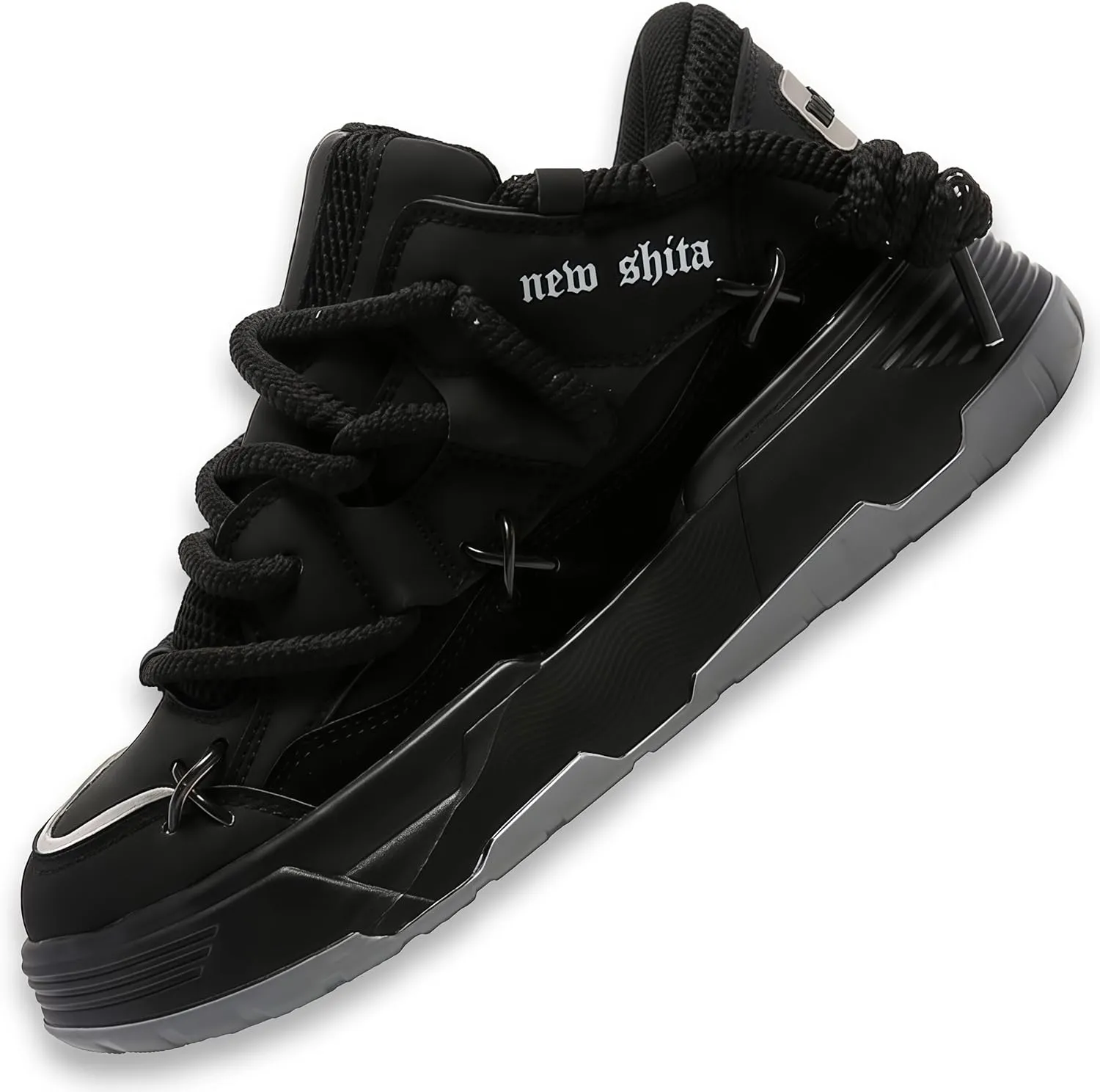 Womens Faux Leather Fashion Platform Chunky Sneakers Lightweight Breathable Height Increasing Unisex Casual Walking Tennis Running Shoes