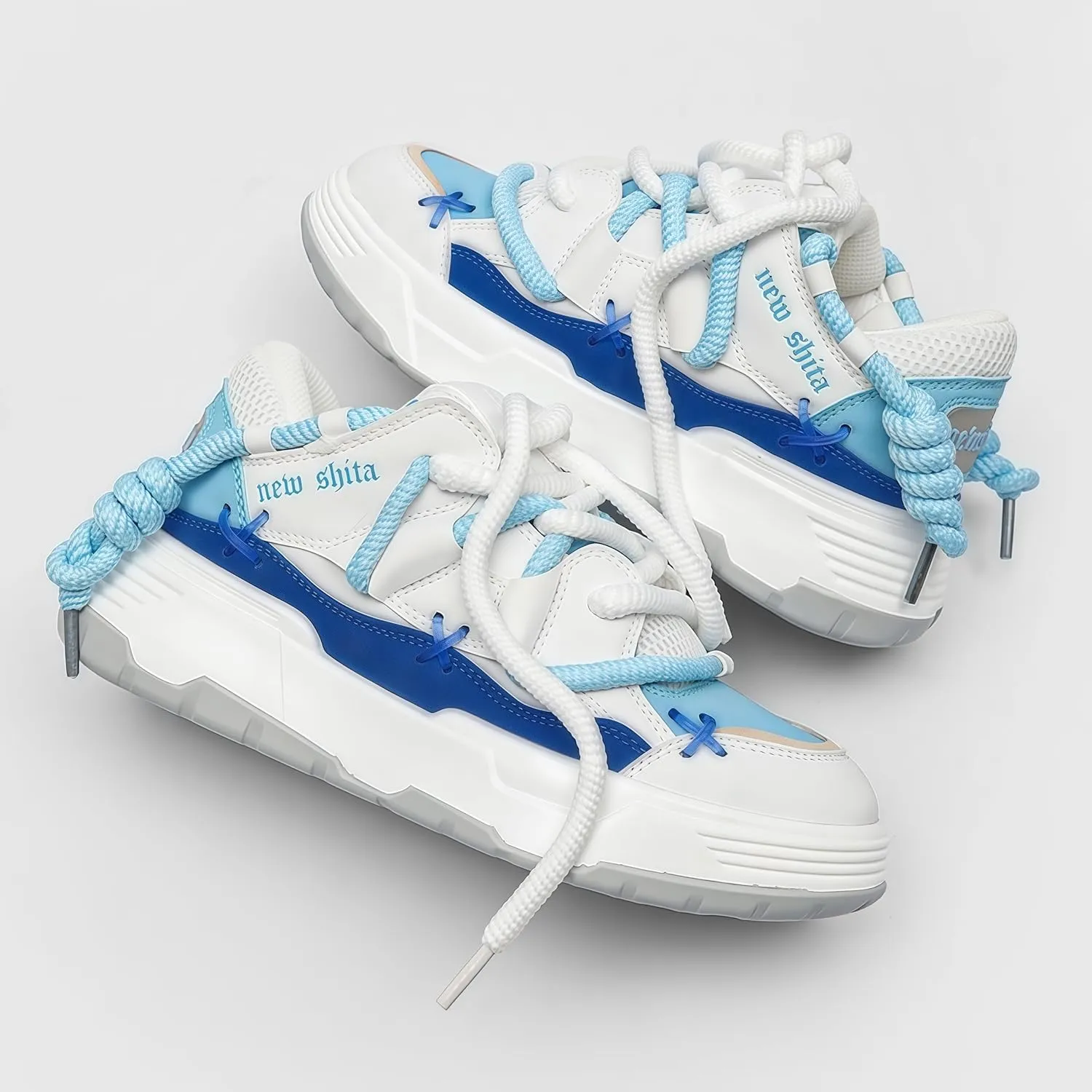 Womens Faux Leather Fashion Platform Chunky Sneakers Lightweight Breathable Height Increasing Unisex Casual Walking Tennis Running Shoes