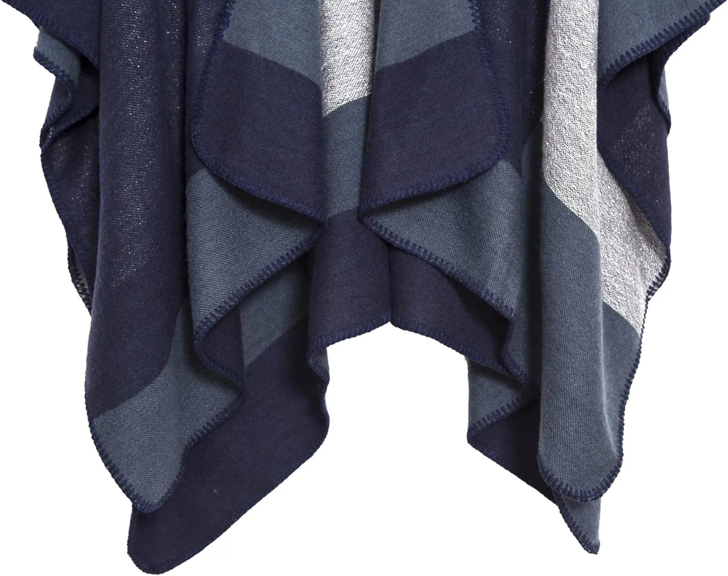Womens Retro Warm Shawls Poncho Cape Floral Printed Open Front Cardigans Sweater