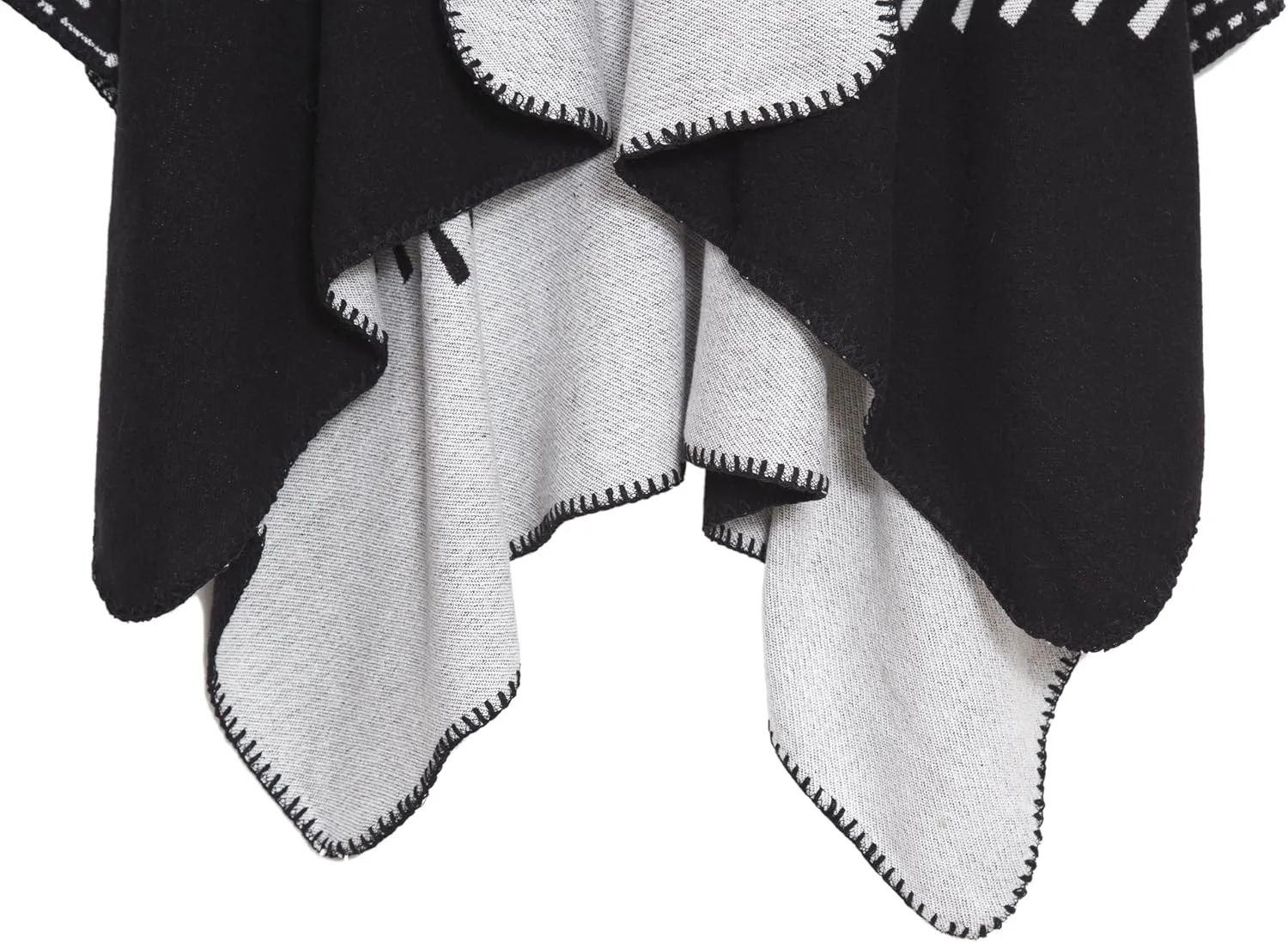 Womens Retro Warm Shawls Poncho Cape Floral Printed Open Front Cardigans Sweater