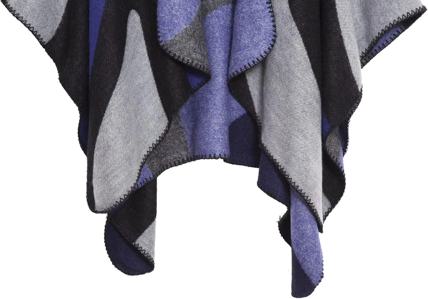 Womens Retro Warm Shawls Poncho Cape Floral Printed Open Front Cardigans Sweater