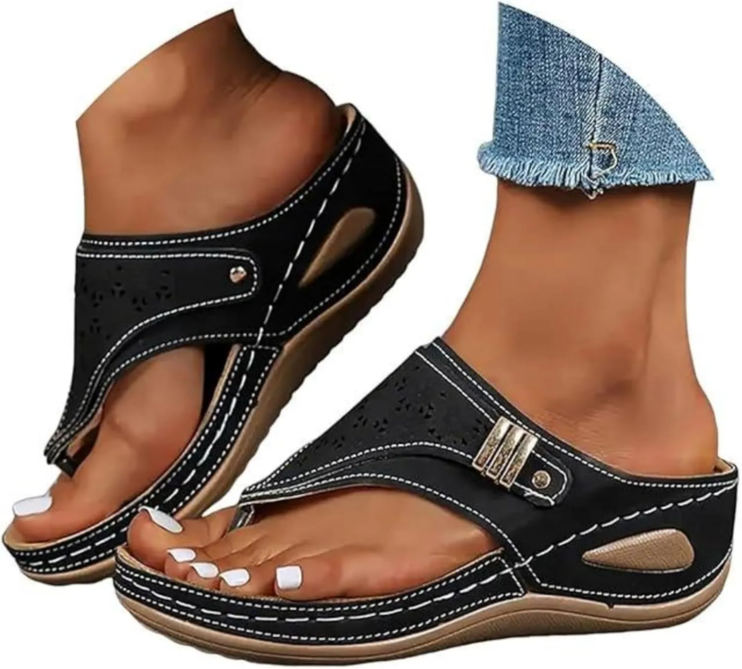 Womens Sandals Comfortable Dressy Arch Support Orthopedic Thong Flip Flops Summer Orthotic Slippers Beach Shoes 2025