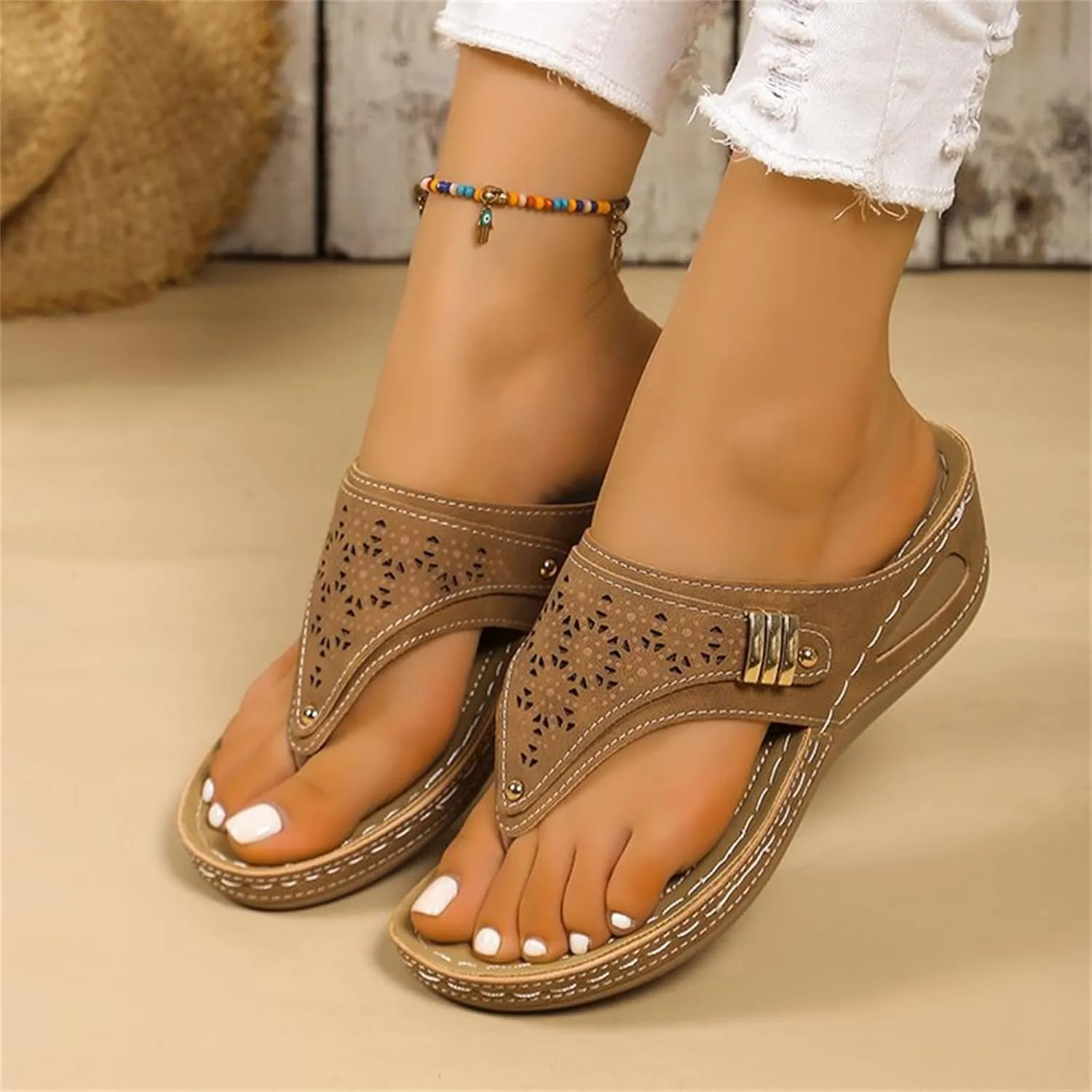 Womens Sandals Comfortable Dressy Arch Support Orthopedic Thong Flip Flops Summer Orthotic Slippers Beach Shoes 2025