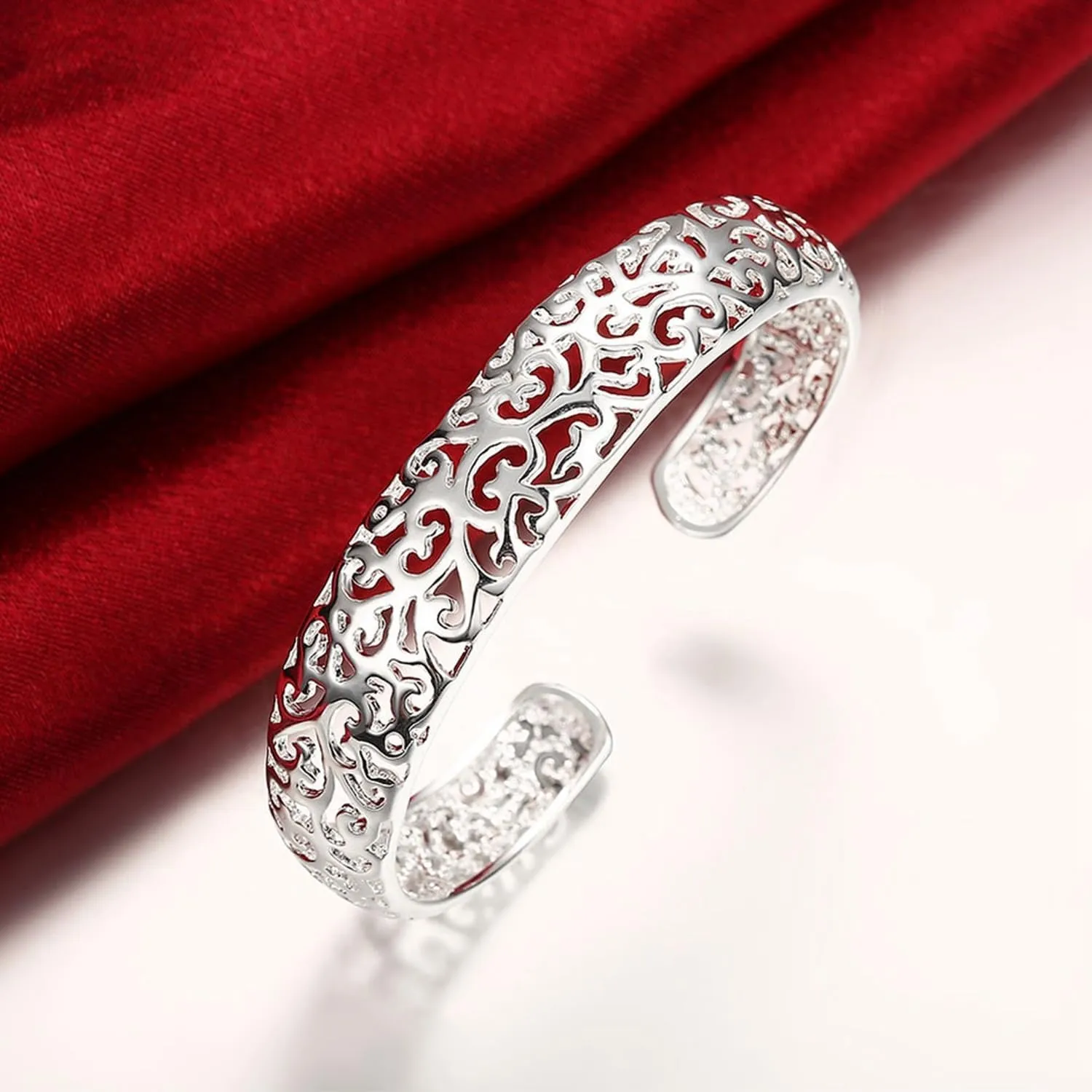 Women's Silver Bracelets Handmade Bracelets 925 Sterling Silver Bangle Bracelet Stackable Bangles for Women