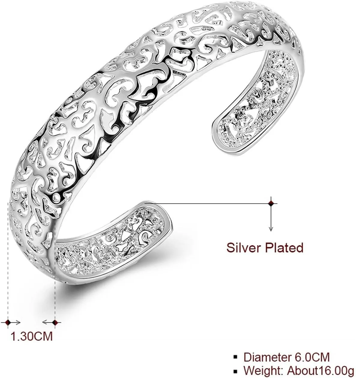 Women's Silver Bracelets Handmade Bracelets 925 Sterling Silver Bangle Bracelet Stackable Bangles for Women