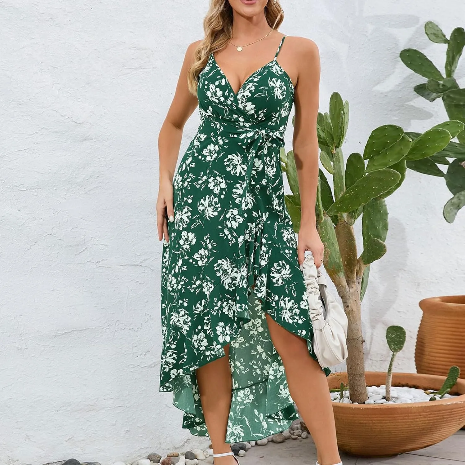 Women's Sundresses Fashion Sexy Solid Color Sleeveless Strap Dress Long Homecoming, S-XL