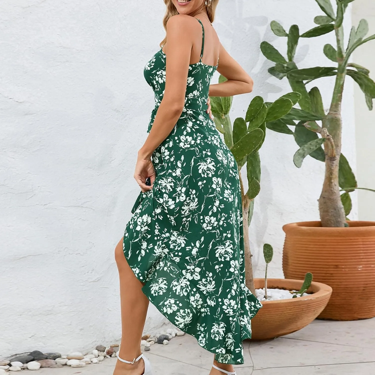 Women's Sundresses Fashion Sexy Solid Color Sleeveless Strap Dress Long Homecoming, S-XL