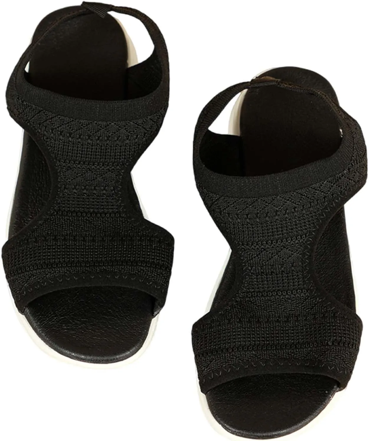 Women's Wedge Sandals Comfortable Open Toe Platform Casual Dressy Summer Dress Shoes Cute Buckle Wedges for Beach