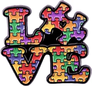 yangwenyuanAutism Puzzle Piece Brooch Love Puzzle Enamel Pin Autism Awareness Collar Pin Autism Acceptance Multicolored Autism Lady Brooch Pin Badge Colorful Puzzle Brooch Suitable for Clothing Shirts Jackets