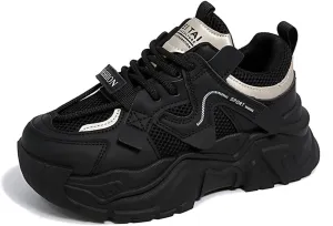 YAXE Womens Platform Low-top Chunky Sneakers Dad Shoes