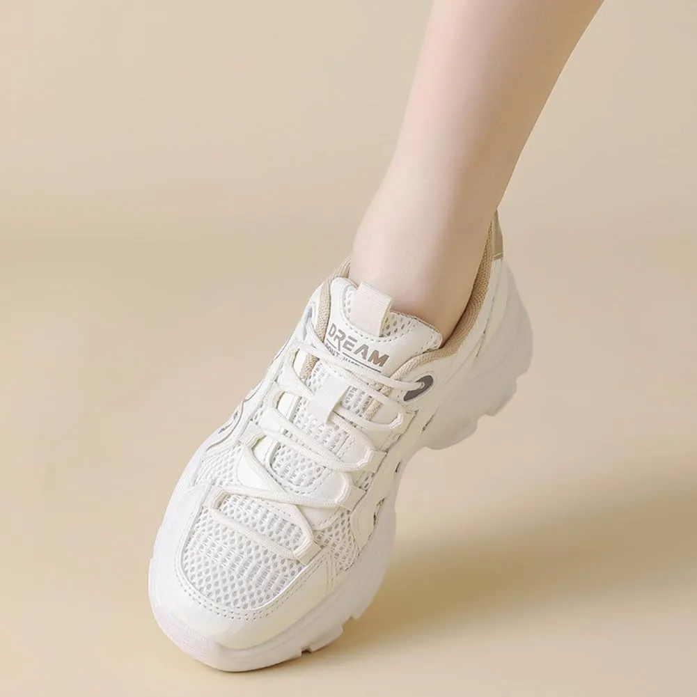 YAXE Womens Platform Low-top Chunky Sneakers Dad Shoes
