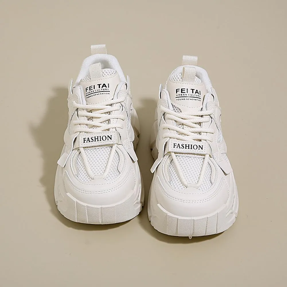 YAXE Womens Platform Low-top Chunky Sneakers Dad Shoes