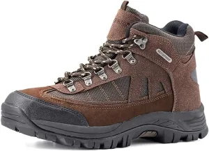 ZANCO MEN'S WATERPROOF MID-TOP HIKING BOOTS FOR OUTDOOR TREKKING CAMPING BACKPACKING