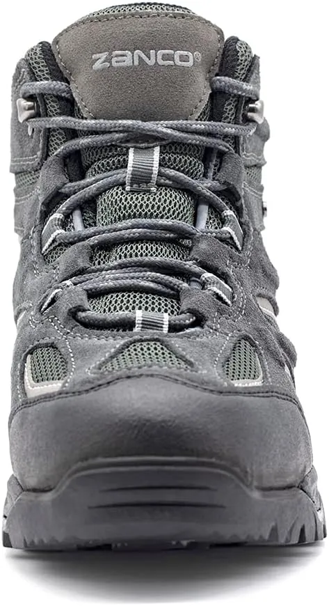 ZANCO MEN'S WATERPROOF MID-TOP HIKING BOOTS FOR OUTDOOR TREKKING CAMPING BACKPACKING