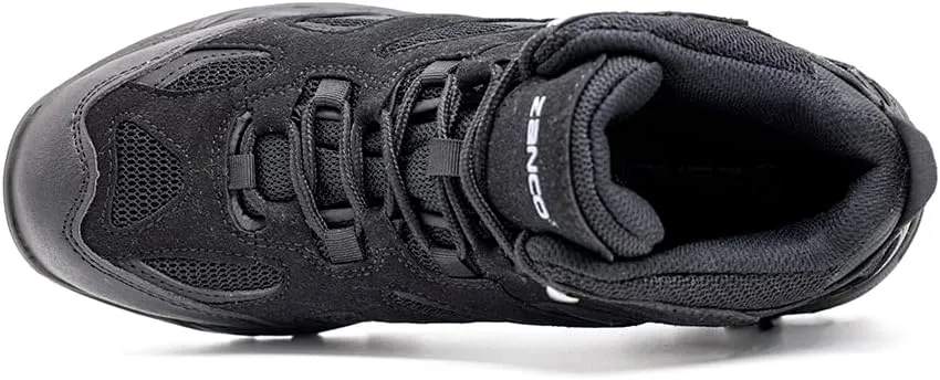 ZANCO MEN'S WATERPROOF MID-TOP HIKING BOOTS FOR OUTDOOR TREKKING CAMPING BACKPACKING