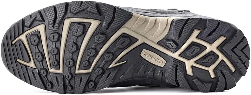 ZANCO MEN'S WATERPROOF MID-TOP HIKING BOOTS FOR OUTDOOR TREKKING CAMPING BACKPACKING